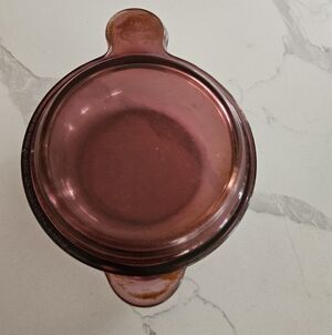 VTG Corningware Visions Cranberry Grab It Dishes with Lid